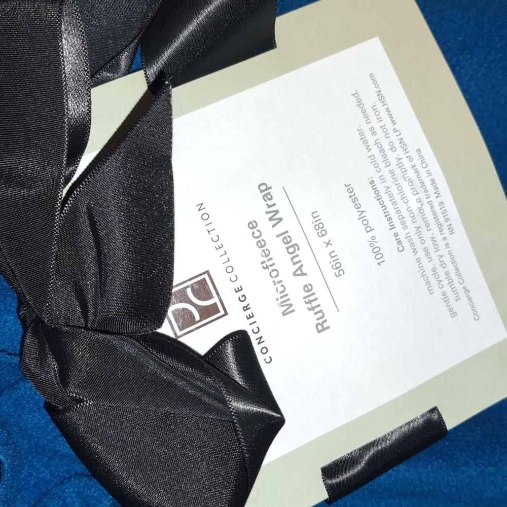1108 Concierge Collection Microfleece Ruffle Angel Wrap - Picture 7 of 7